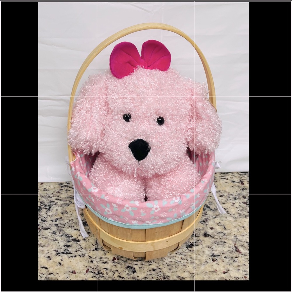 Easter Basket and Puppy Plush Bundle